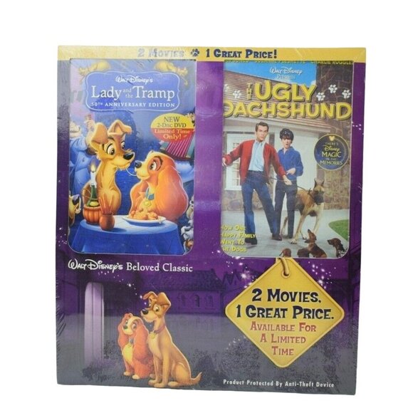 Disney's Lady and the Tramp and The Ugly Dachshund 2 DVD Set 2013 - Picture 1 of 4